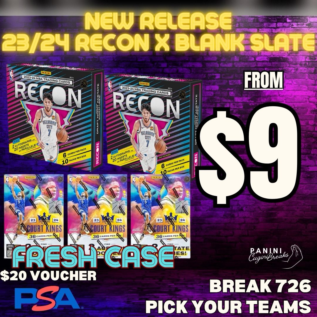 BREAK #726- NEW RELEASE MIXER!! 23/24 RECON HOBBY + BLANK SLATE CHASE!! PICK YOUR TEAM!! (PRE RELEASE - OUT THURSDAY!)