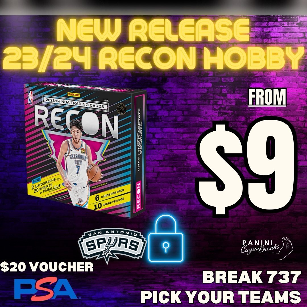 BREAK #737- NEW RELEASE - SPURS GIVEAWAY!! 23/24 RECON HOBBY!! PICK YOUR TEAM!!