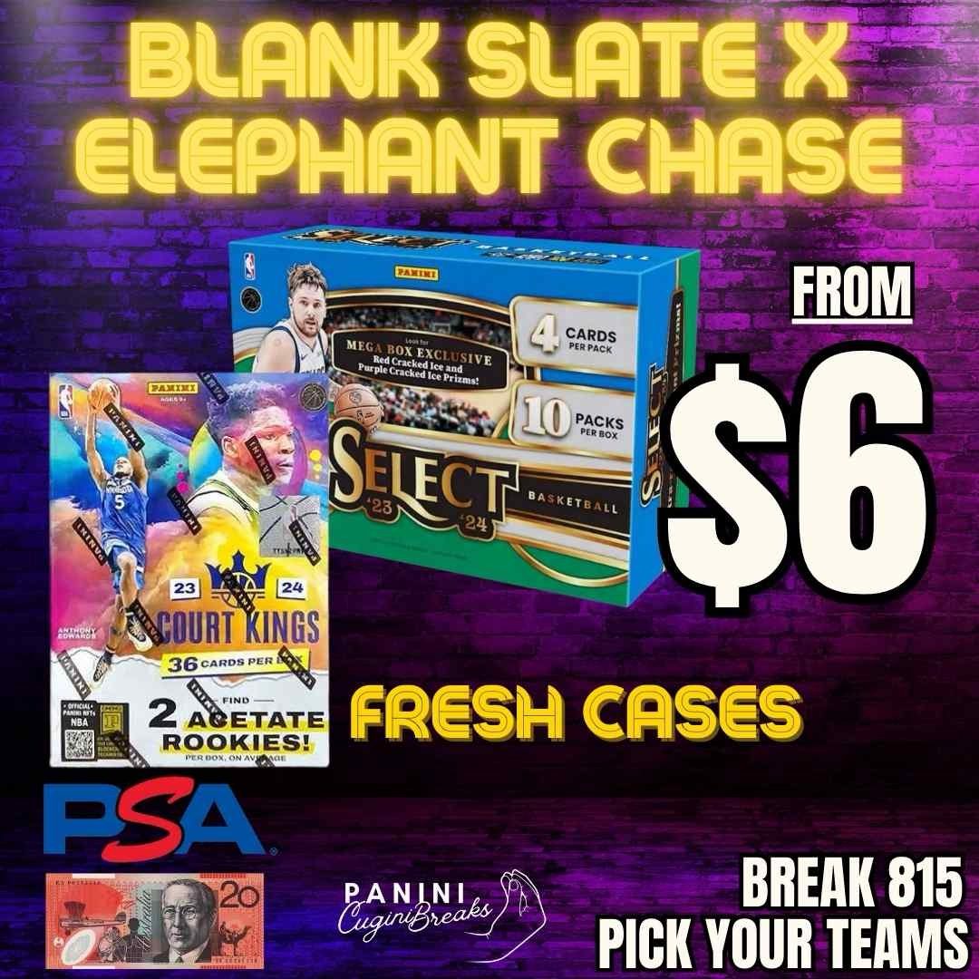 BREAK #815- BLANK SLATE X ELEPHANT CHASE!! STAMPEDE!!! PICK YOUR TEAMS!!