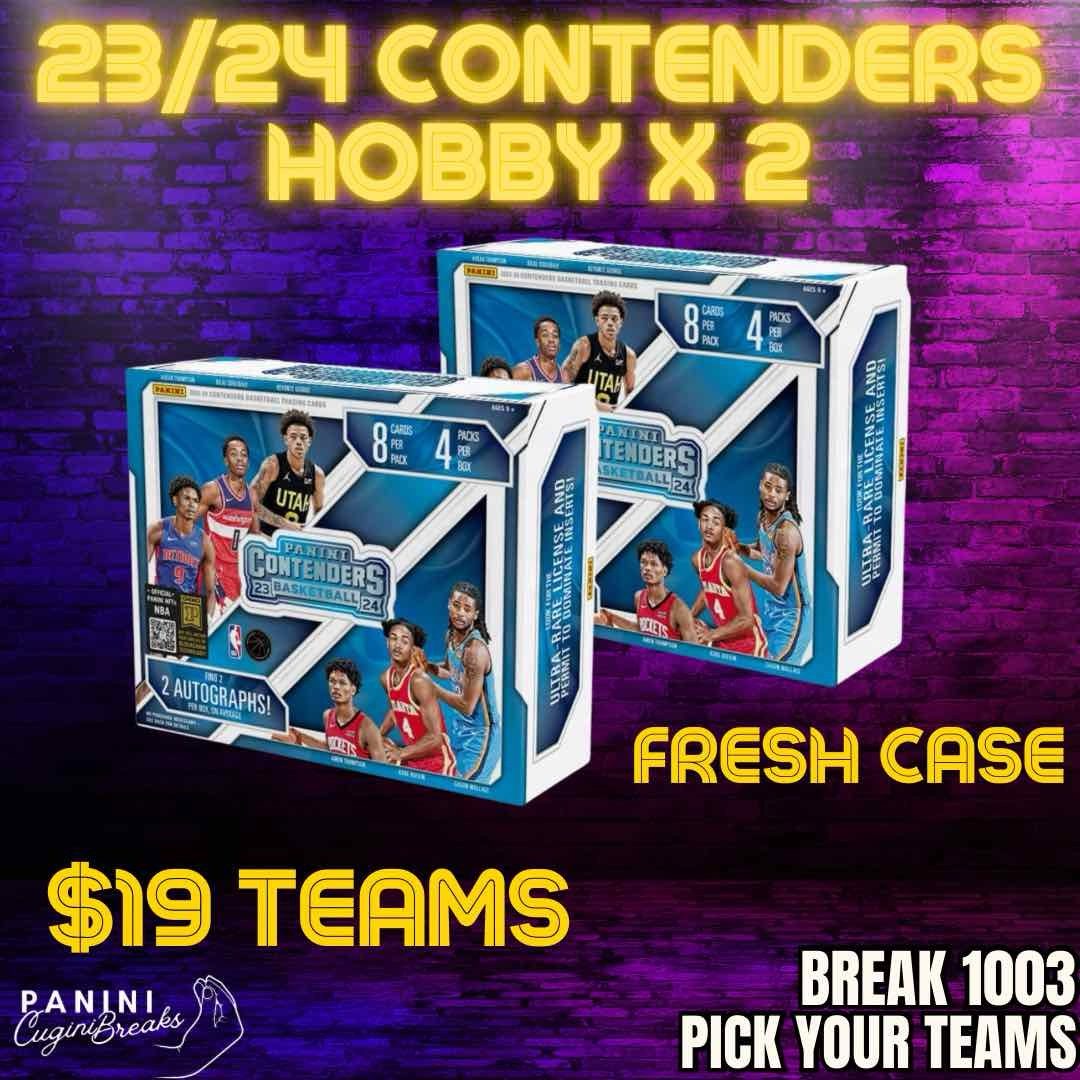 BREAK #1003- FRESH CASE! 23/24 CONTENDERS HOBBY X 2!!