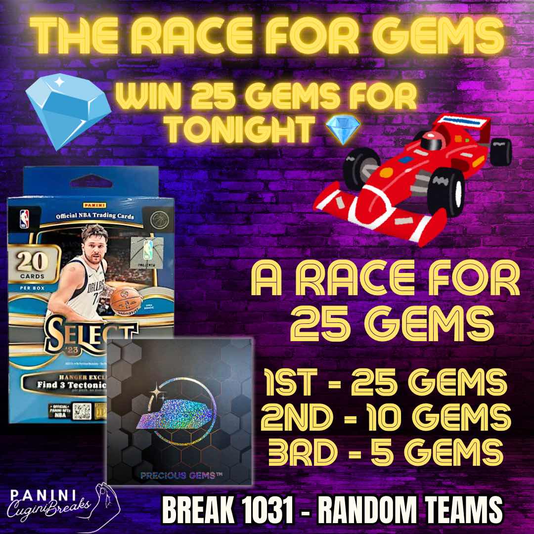 BREAK #1030 -THE RACE FOR GEMS!! TOP 3 WIN GEMS FOR TONIGHTS GIVEAWAY!!